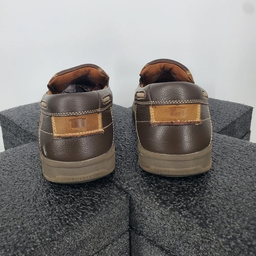 Florsheim Lakeside Slip on Brown Leather Boat Shoes Mens Size 10.5 M